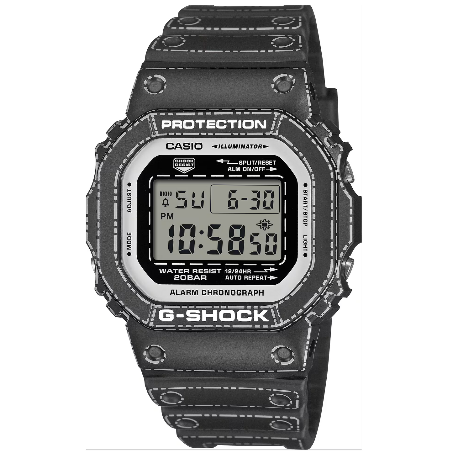 G-Shock Black/Grey Origami Inspired 200m Digital Sports Watch DW-5600RGM-1