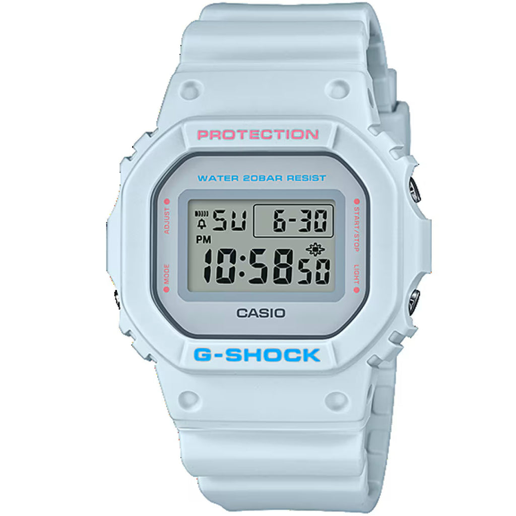 G-Shock Light Grey Youth Culture Unisex 200m Digital Sports Watch DW-5600SC-8