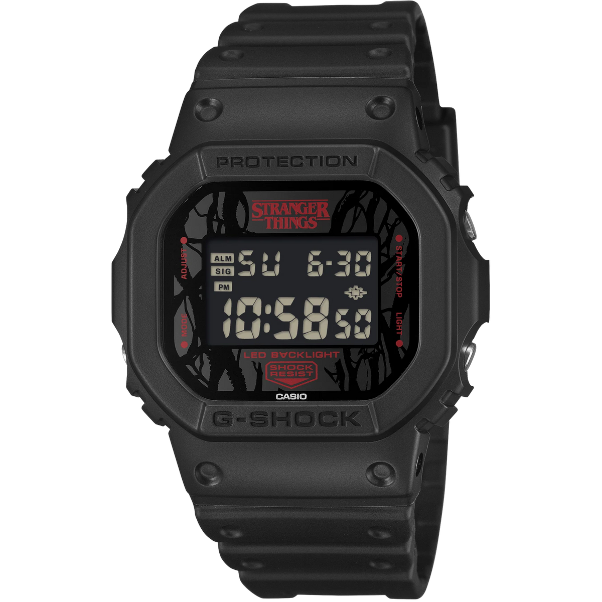 G-Shock Black Stranger Things Collaboration Men's Digital Watch DW-5600STT-1