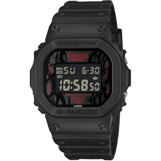 G-Shock Black Stranger Things Collaboration Men's Digital Watch DW-5600STT-1