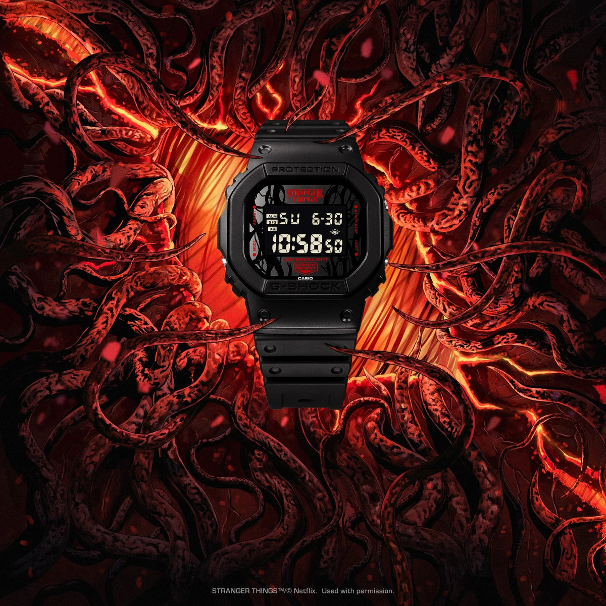 G-Shock Black Stranger Things Collaboration Men's Digital Watch DW-5600STT-1