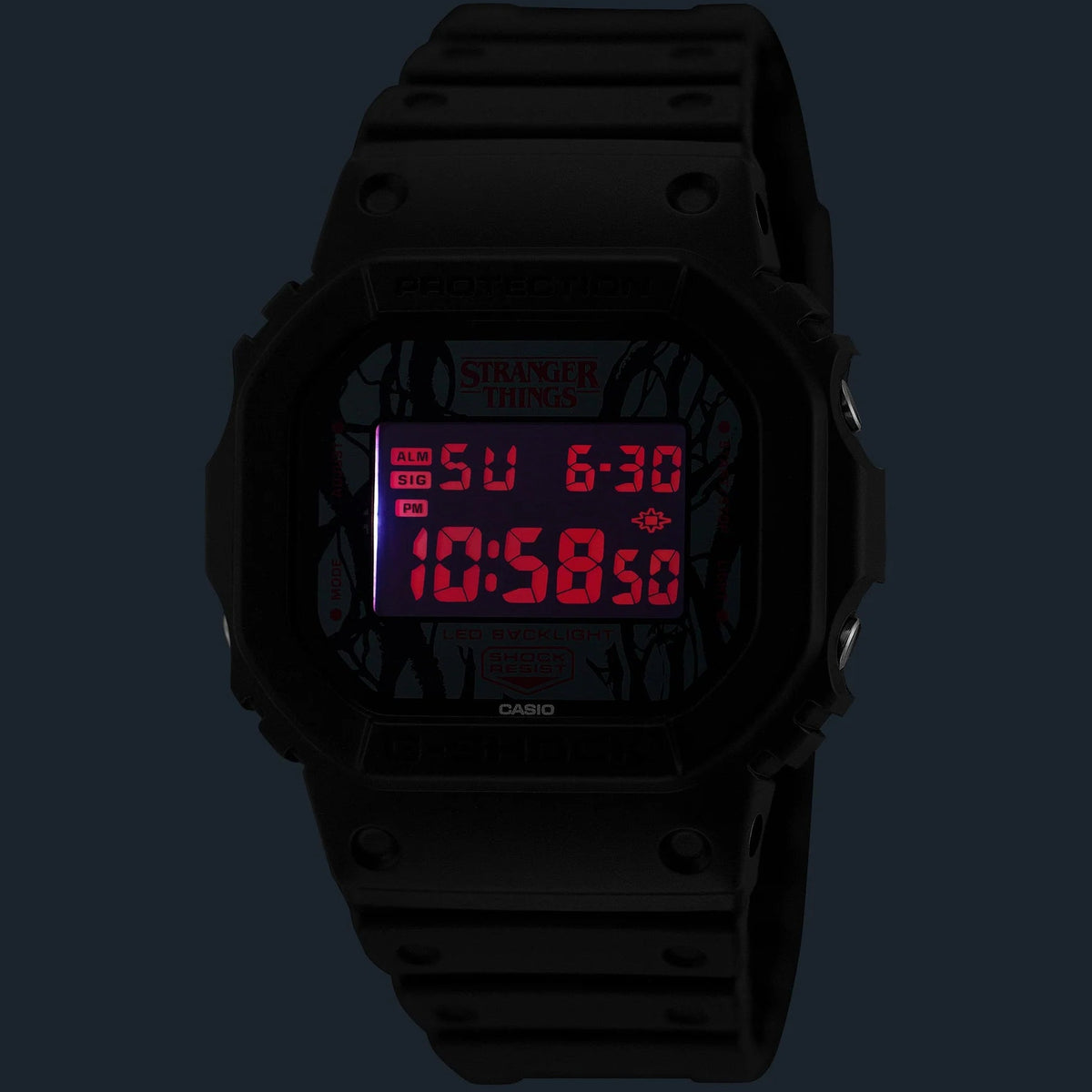 G-Shock Black Stranger Things Collaboration Men's Digital Watch DW-5600STT-1