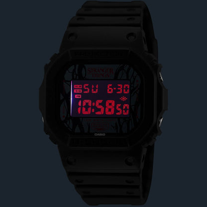 G-Shock Black Stranger Things Collaboration Men's Digital Watch DW-5600STT-1