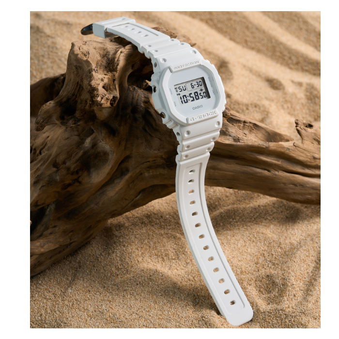 G-Shock White on White Unisex 200m Digital Sports Watch DW-5600WW-7
