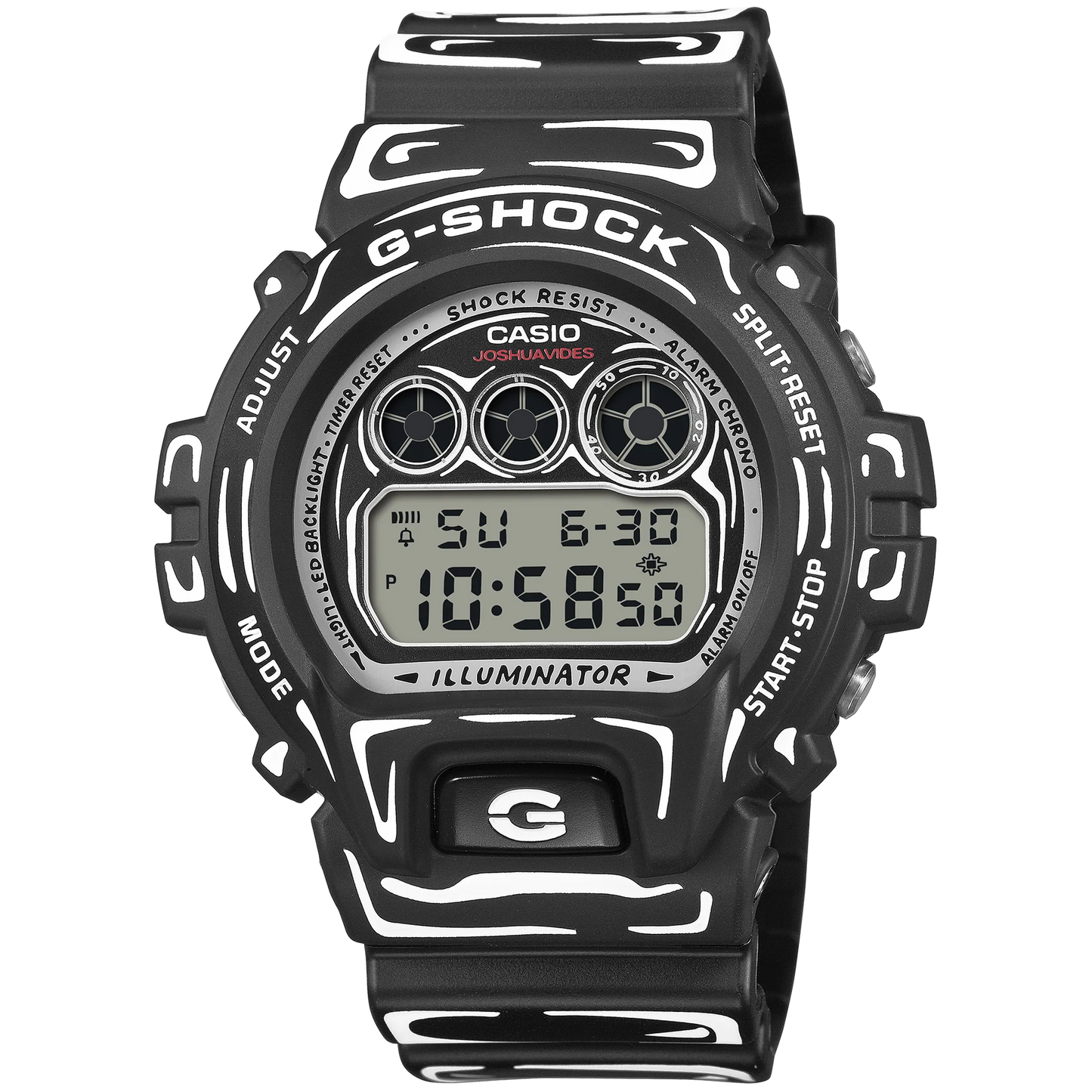 Casio G-Shock Joshua Vides Collaboration Men's 200m Digital Watch DW-6900JV-1