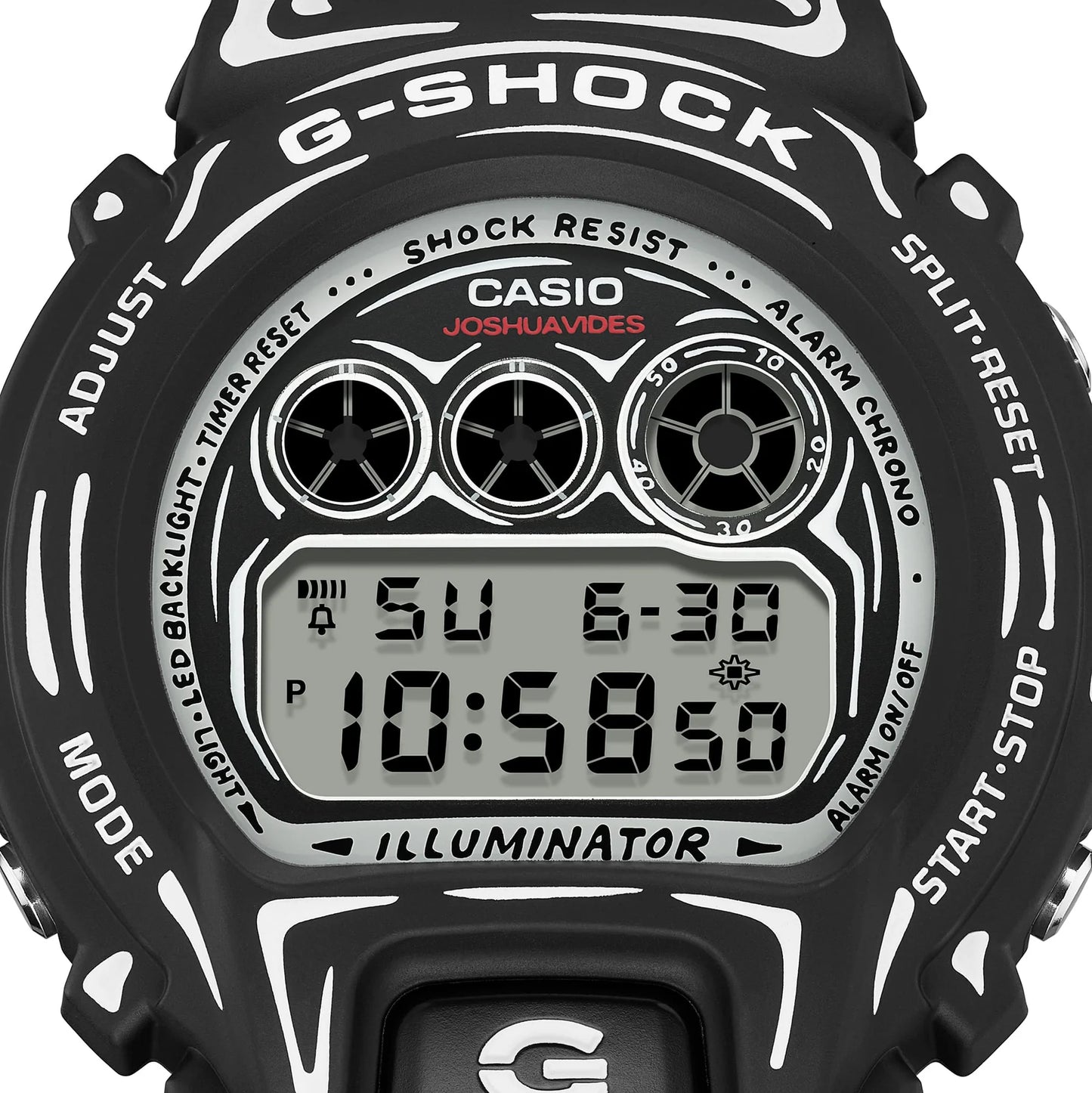Casio G-Shock Joshua Vides Collaboration Men's 200m Digital Watch DW-6900JV-1