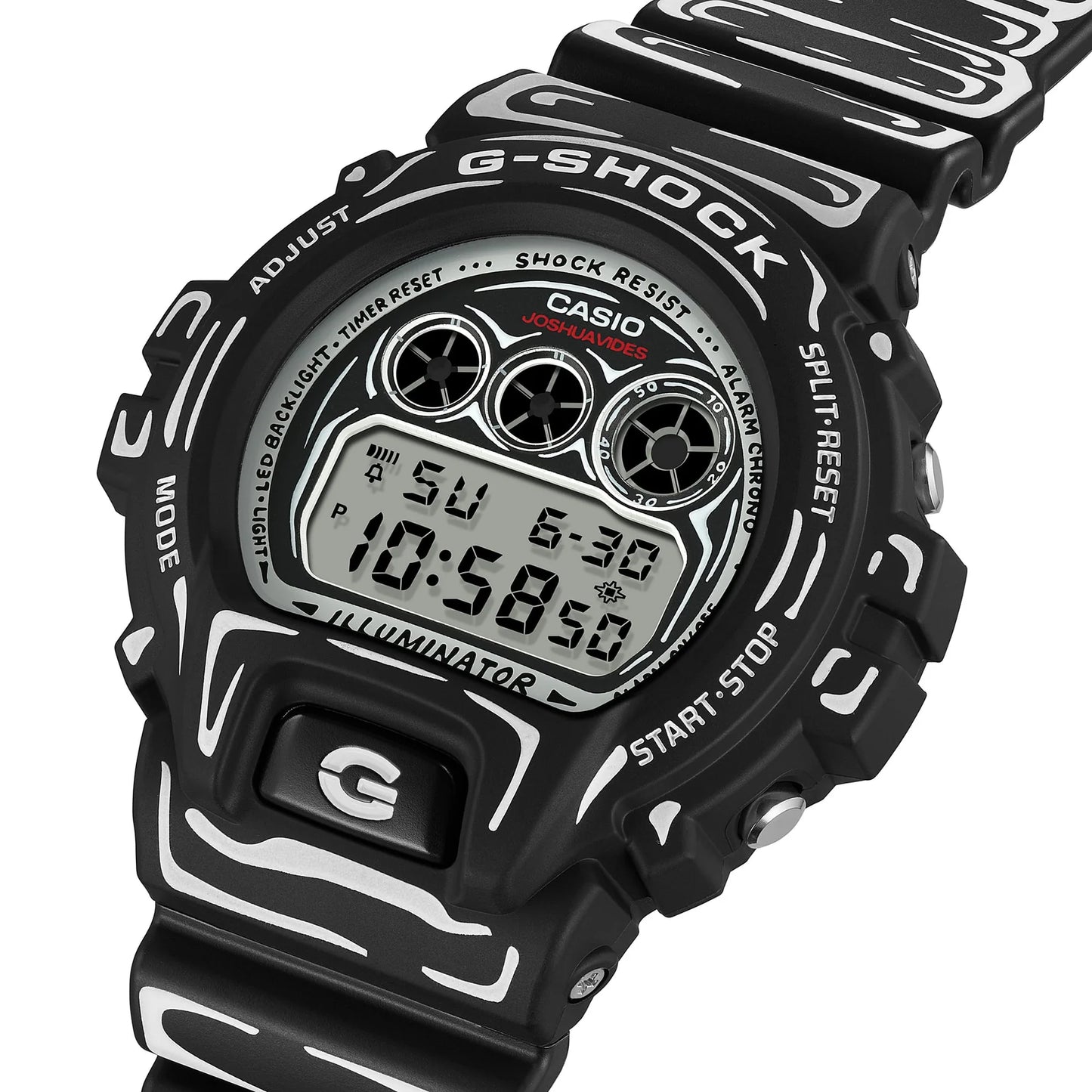 Casio G-Shock Joshua Vides Collaboration Men's 200m Digital Watch DW-6900JV-1