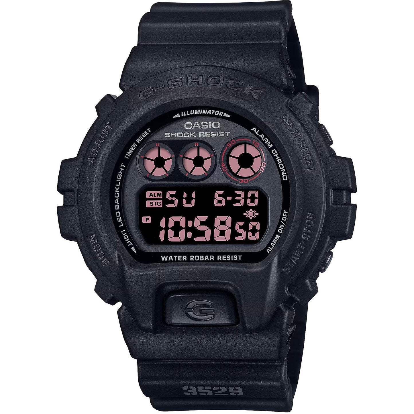 G-Shock Matte Black Military Stealth Men's 200m Digital Sports Watch DW-6900MS-1