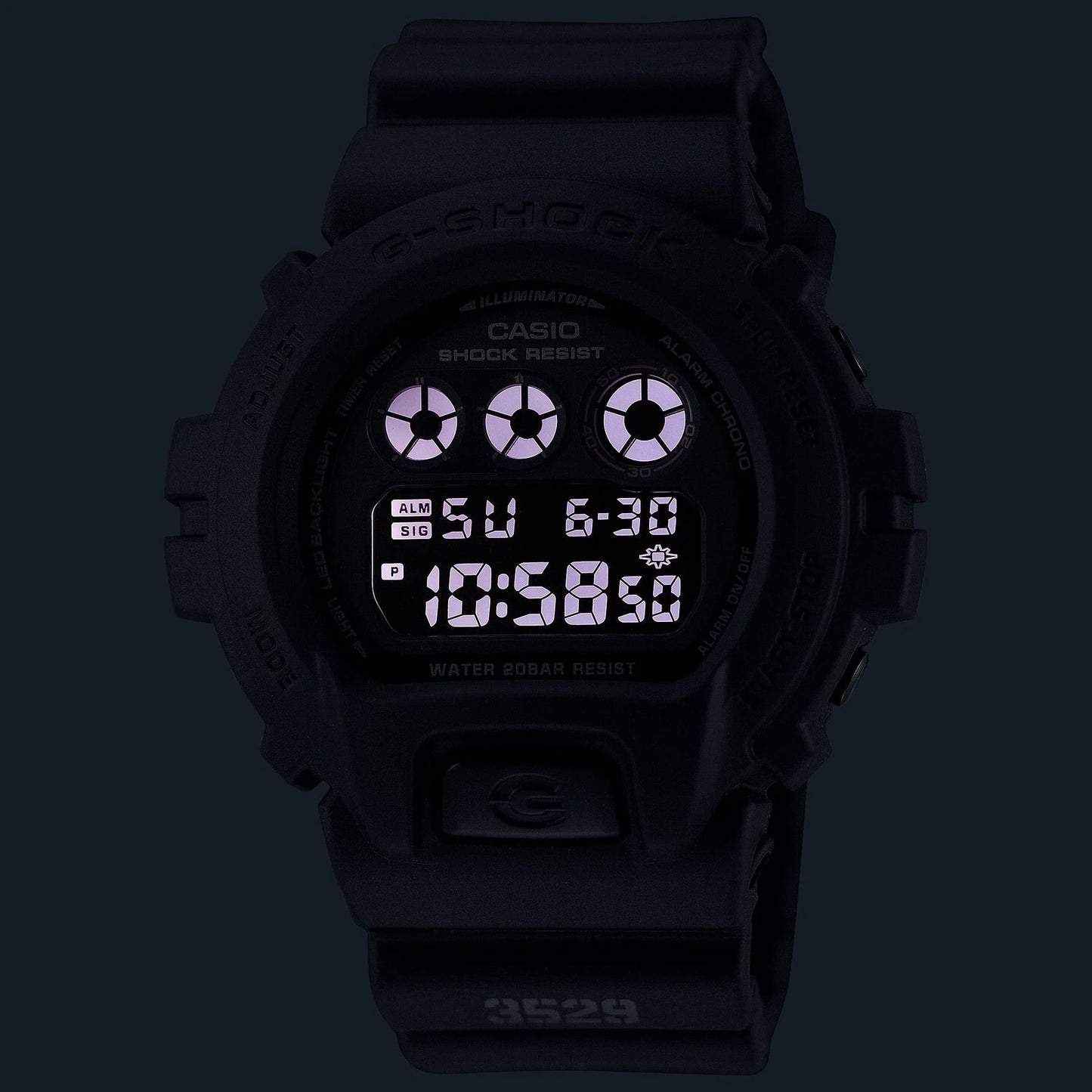 G-Shock Matte Black Military Stealth Men's 200m Digital Sports Watch DW-6900MS-1