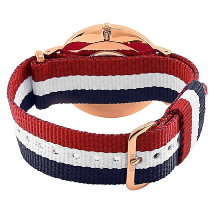Daniel Wellington Classic Cambridge Rose Gold/Fabric Unisex Analog Watch