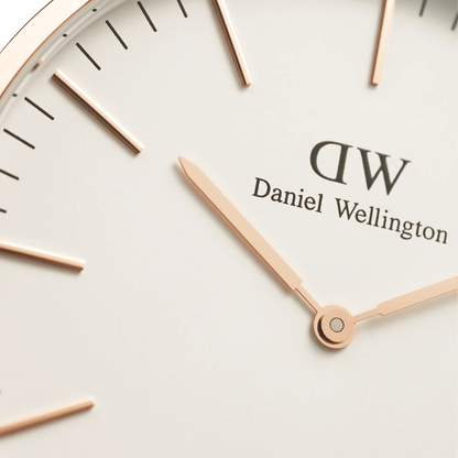 Daniel Wellington Classic Glasgow Rose Gold/Fabric Strap Unisex Analog Watch