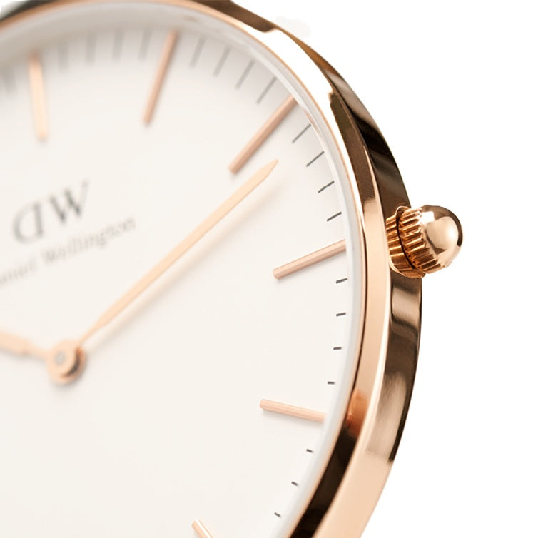Daniel Wellington Classic St Mawes 36mm Rose Gold/White Ladies Analog Watch