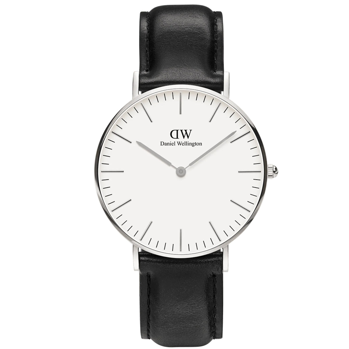 Daniel Wellington Classic Sheffield White/Black Leather Strap Women's Watch