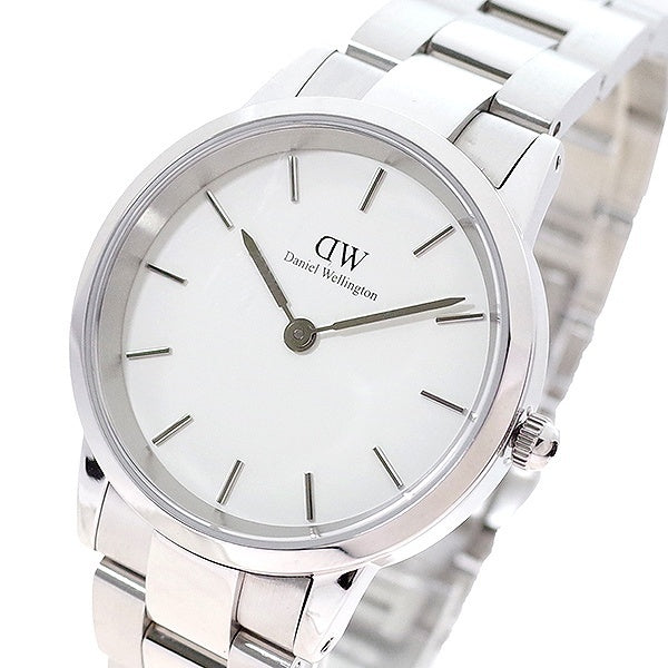 Daniel Wellington Iconic Link Silver/White Ladies Analog Watch DW00100205