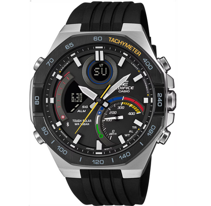 Edifice Black/Silver Solar Bluetooth Digital Analog Men's Watch ECB-950MP-1A
