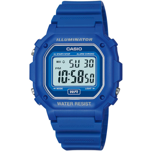 Casio Light Blue 50m Unisex Digital Multifunction Sports Watch F-108WH-2A