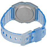 Casio Light Blue Transparent Strap Multifunction Digital Watch F-91WS-2