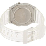 Casio F-91WS-7 Light Silver Case Transparent Strap Multifunction Digital Watch
