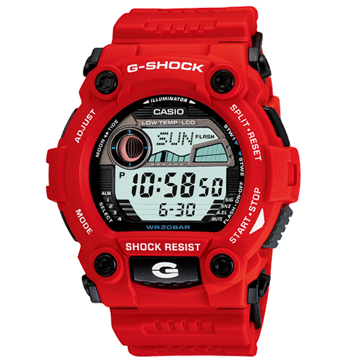 G-Shock Red Tide Graph Men's 200m Digital Sports Watch G-7900A-4