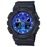 G-Shock Black/Blue Flame Series Men's 200m Sports Watch GA-100FL-1A