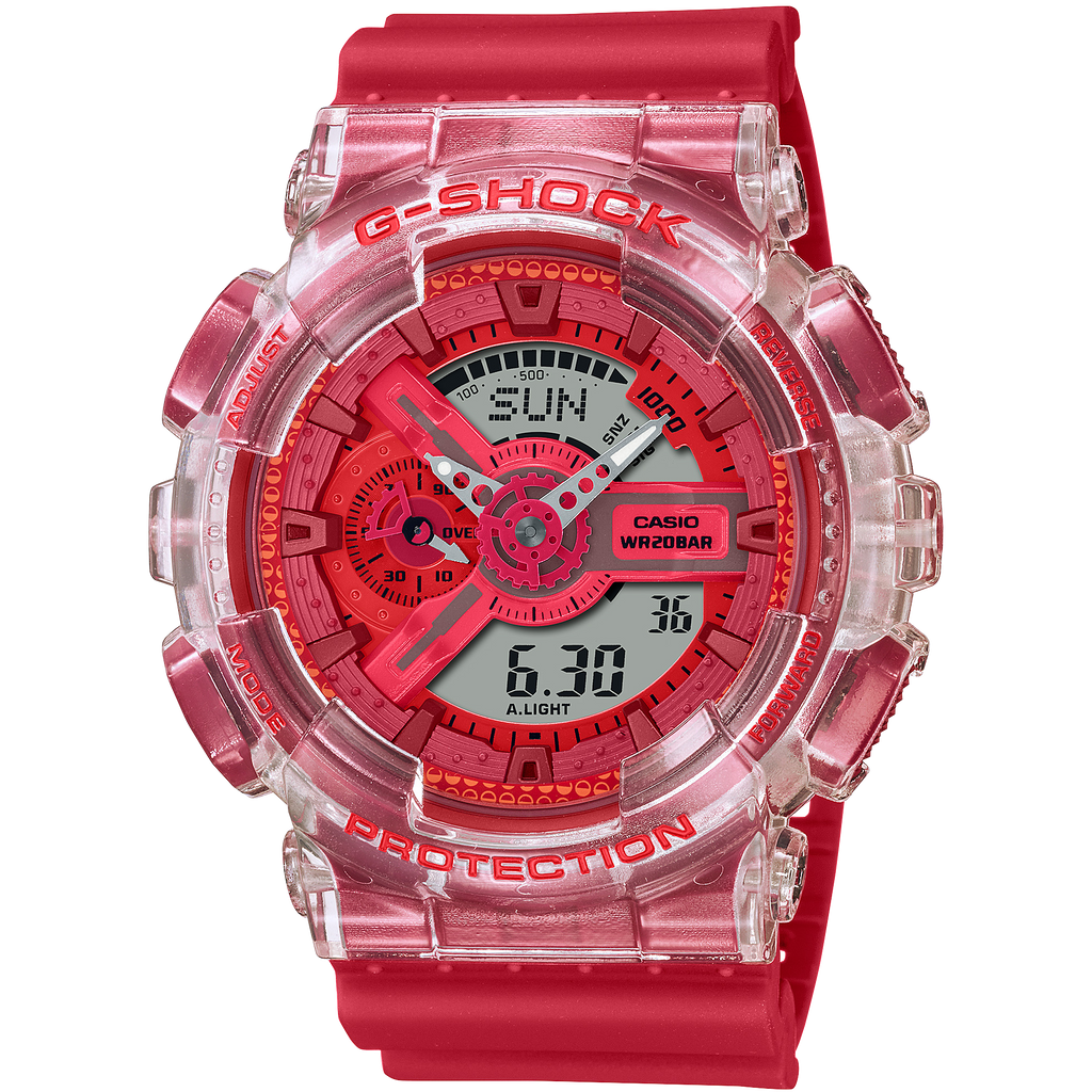 Casio G-Shock Red Lucky Drop Unisex 200m Digi-Analog Watch GA-110GL-4A