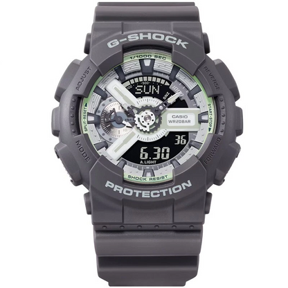 G-Shock Grey Hidden Glow Series Men's 200m Digital-Analog Watch GA-110HD-8A