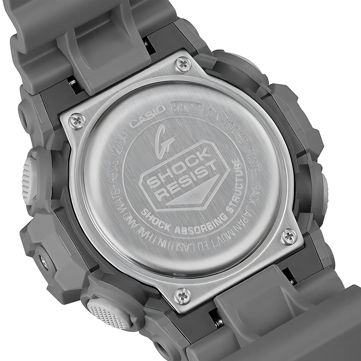 G-Shock Grey Hidden Glow Series Men's 200m Digital-Analog Watch GA-110HD-8A
