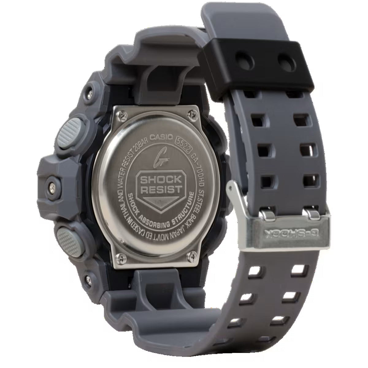 G-Shock Grey Hidden Glow Series Men's 200m Digital-Analog Watch GA-110HD-8A