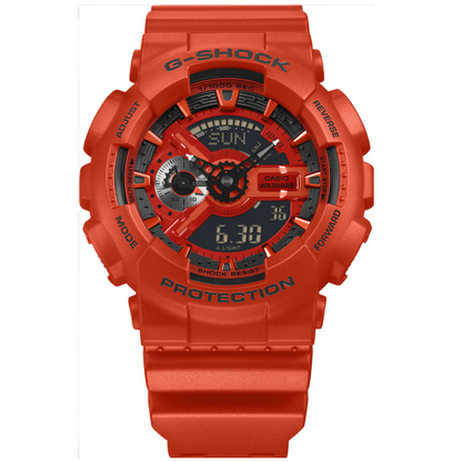 G-Shock Iconic Red Series Men's 200m Digital-Analog Sports Watch GA-110RRB-4A