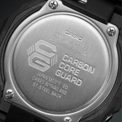 G-Shock CasiOak Black Men's 200m Digital-Analog Sports Watch GA-2100-1A