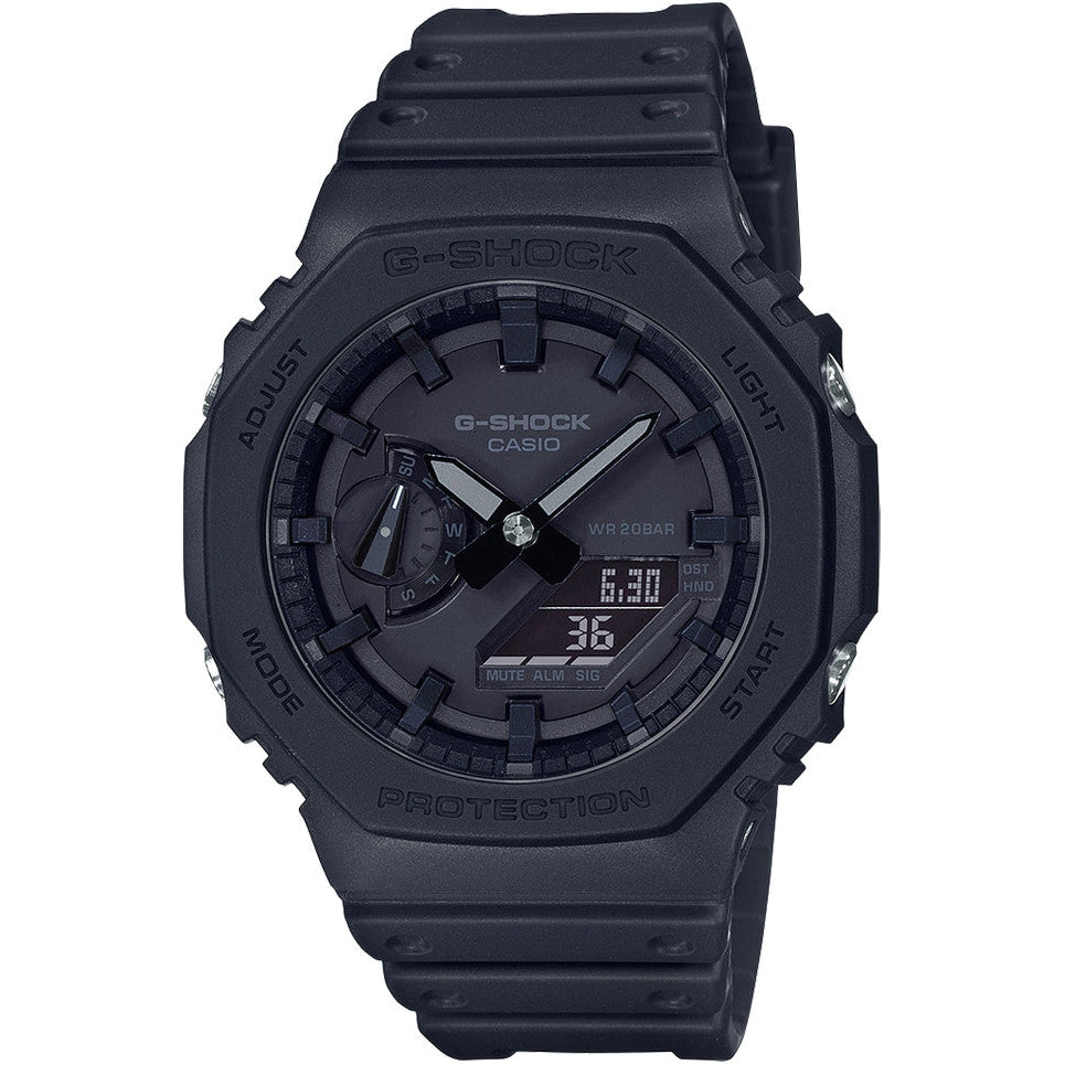 G-Shock CasiOak All Black Men's 200m Digital-Analog Sports Watch GA-2100-1A1