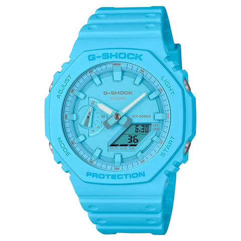 G-Shock All Turquoise Men's 200m Digi-Analog Sports Watch GA-2100-2A2