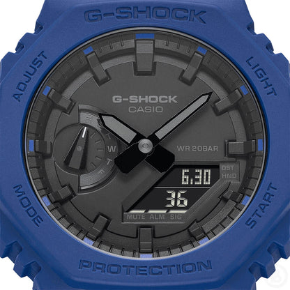 Casio CasiOak Blue/Black Men's 200m Digital Analog Sports Watch GA-2100-2A