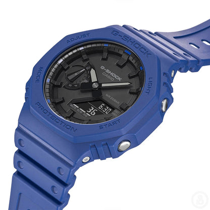 Casio CasiOak Blue/Black Men's 200m Digital Analog Sports Watch GA-2100-2A