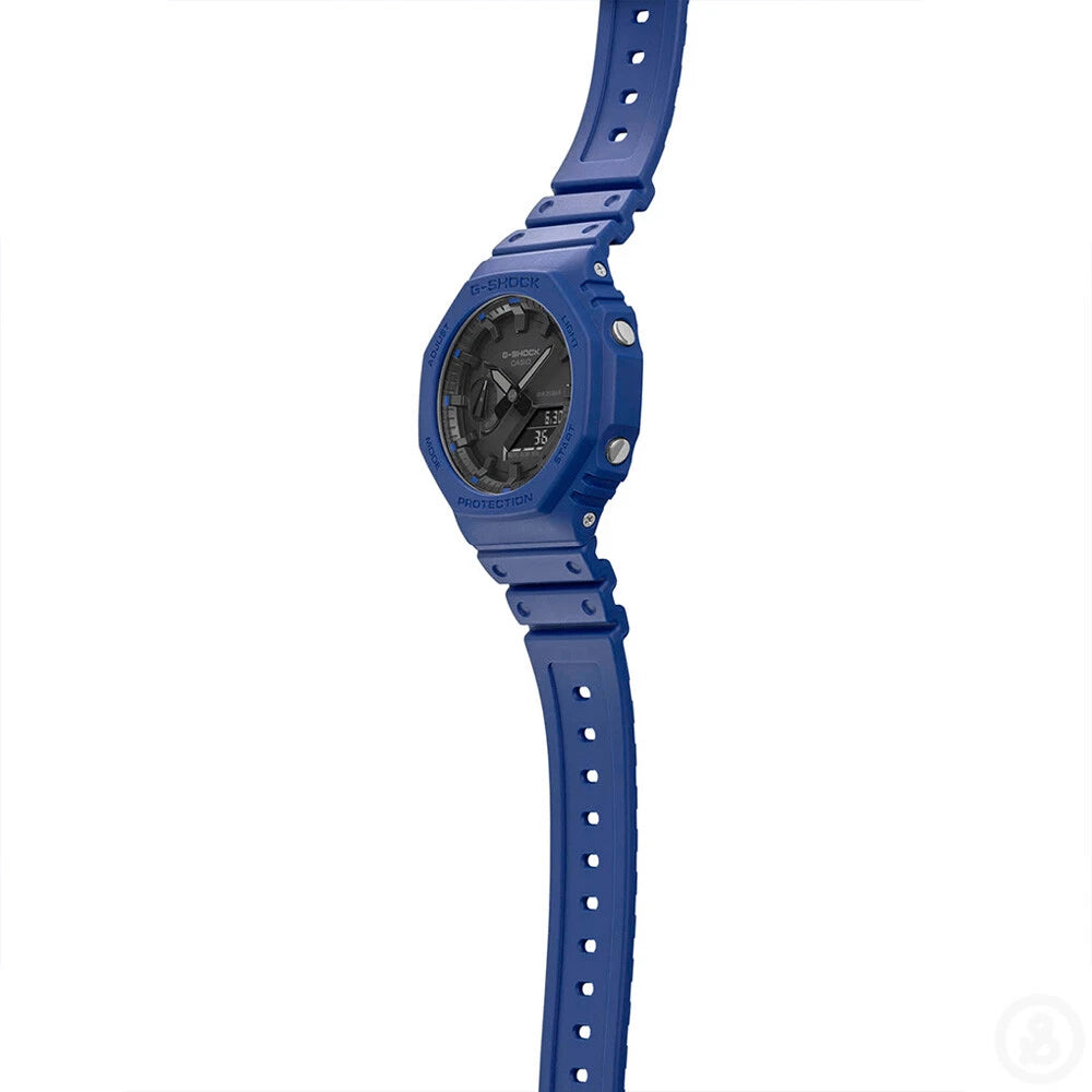 Casio CasiOak Blue/Black Men's 200m Digital Analog Sports Watch GA-2100-2A