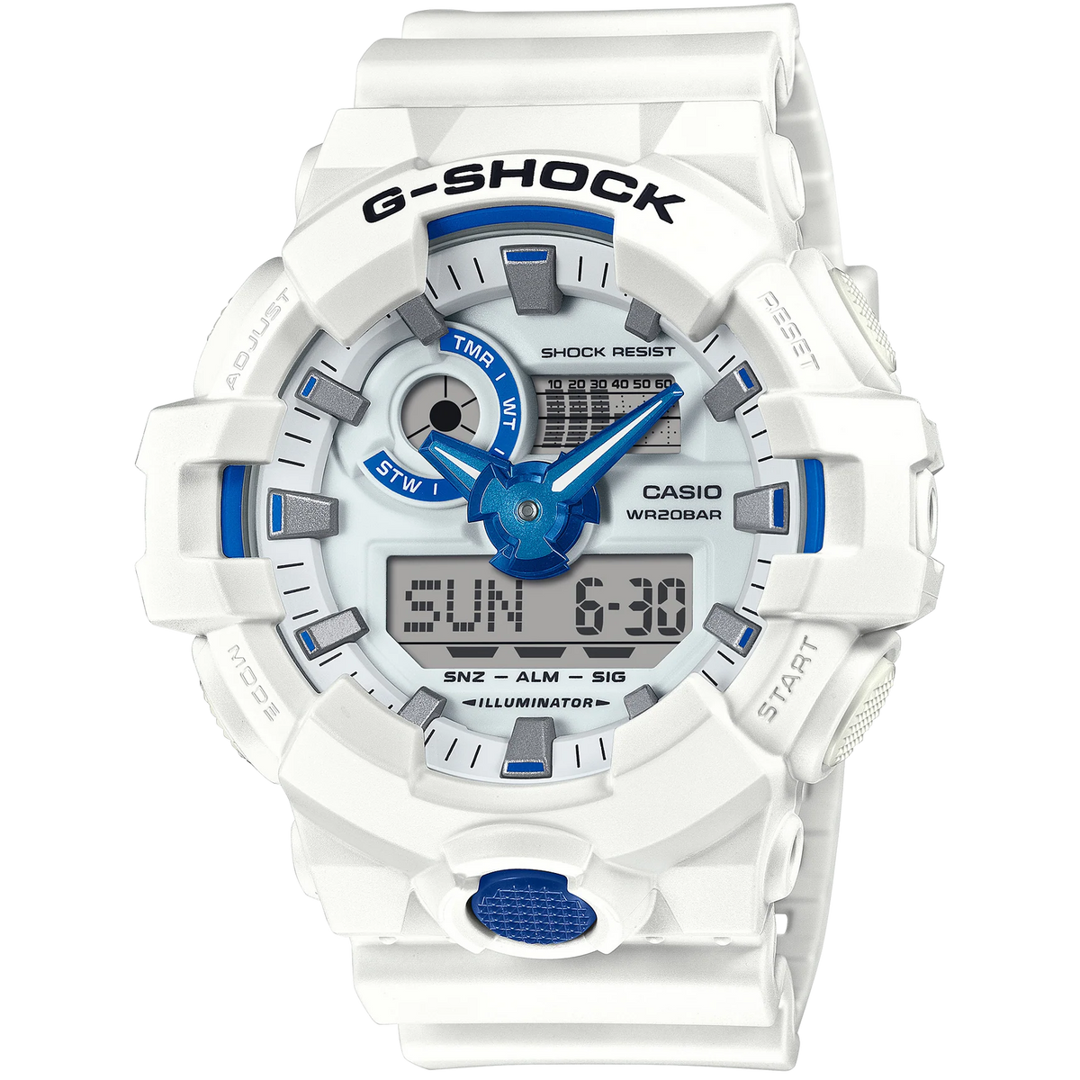 G-Shock White Summer Seas Men's 200m Digi-Ana Sports Watch GA-700HDS-7A