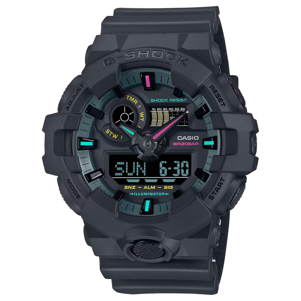 G-Shock Black Large Case Men's 200m Digi-Analog Sports Watch GA-700MF-1A