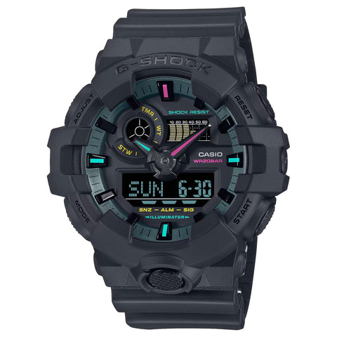 G-Shock Black Large Case Men's 200m Digi-Analog Sports Watch GA-700MF-1A