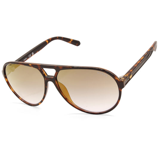 Guess Factory Shiny Dark Havana/Brown Gradient Unisex Pilot Sunglasses GF5070 52G