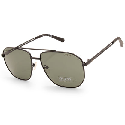 Guess Factory Matte Black/Green Men's Pilot Sunglasses GF5092 02N
