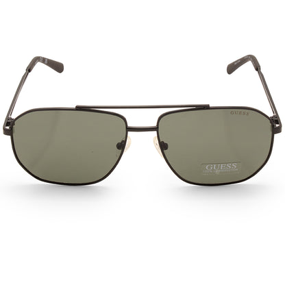 Guess Factory Matte Black/Green Men's Pilot Sunglasses GF5092 02N
