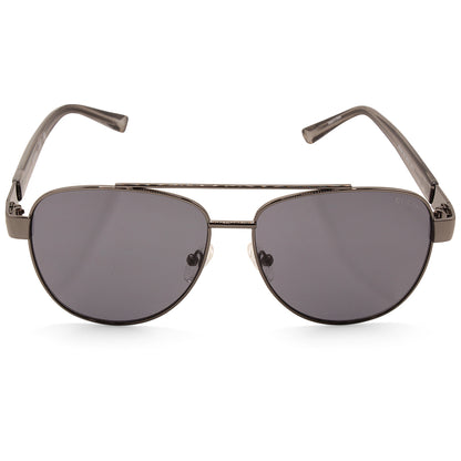 Guess Factory Shiny Gunmetal/Smoke Men's Pilot Sunglasses GF5094 08A