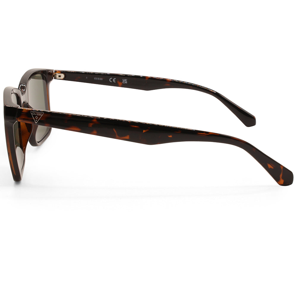 Guess Factory Matte Dark Havana/Green Unisex Fashion Sunglasses GF5097 52N