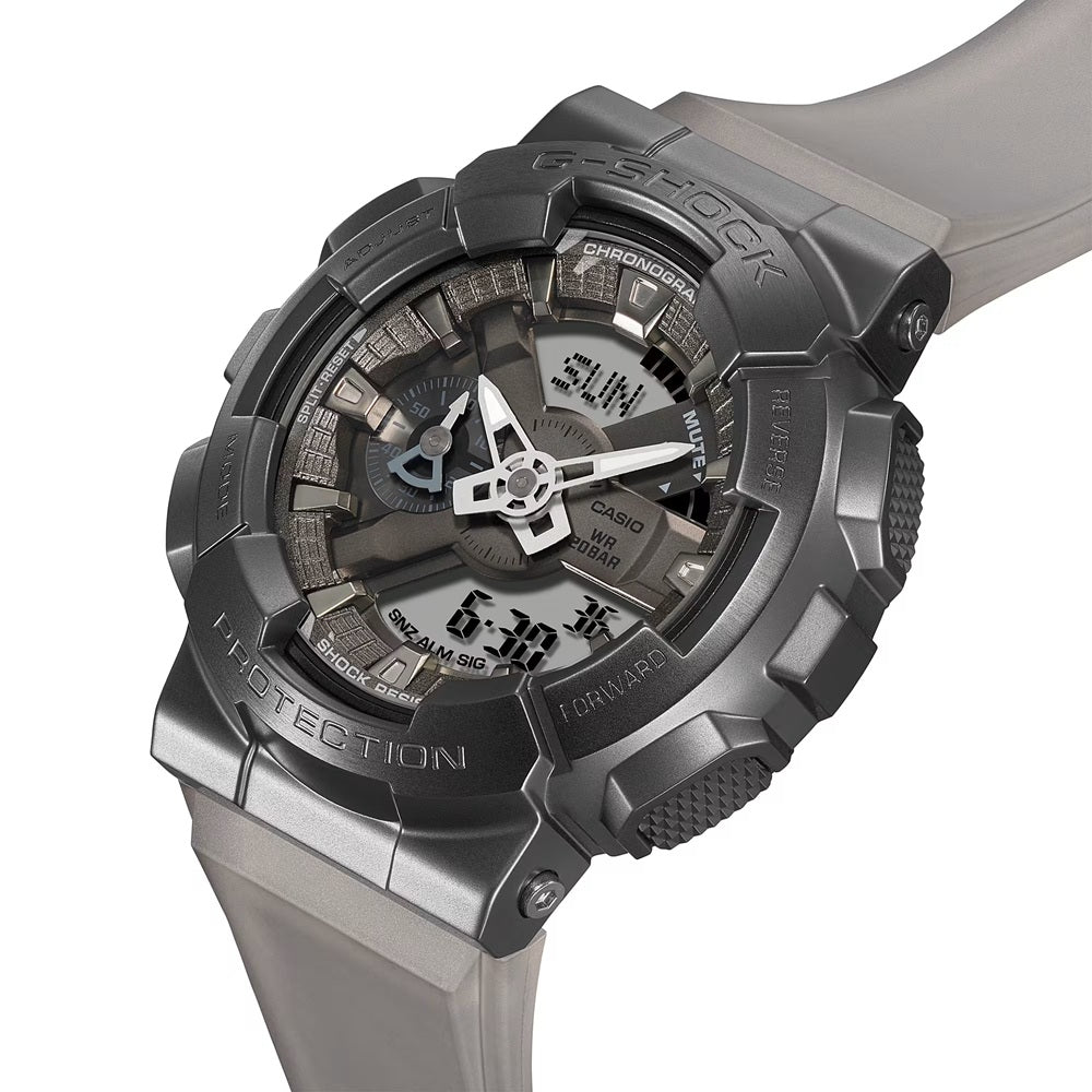 G-Shock Grey Midnight Fog Series Men's 200m Digital-Analog Sports Watch GM-110MF-1A