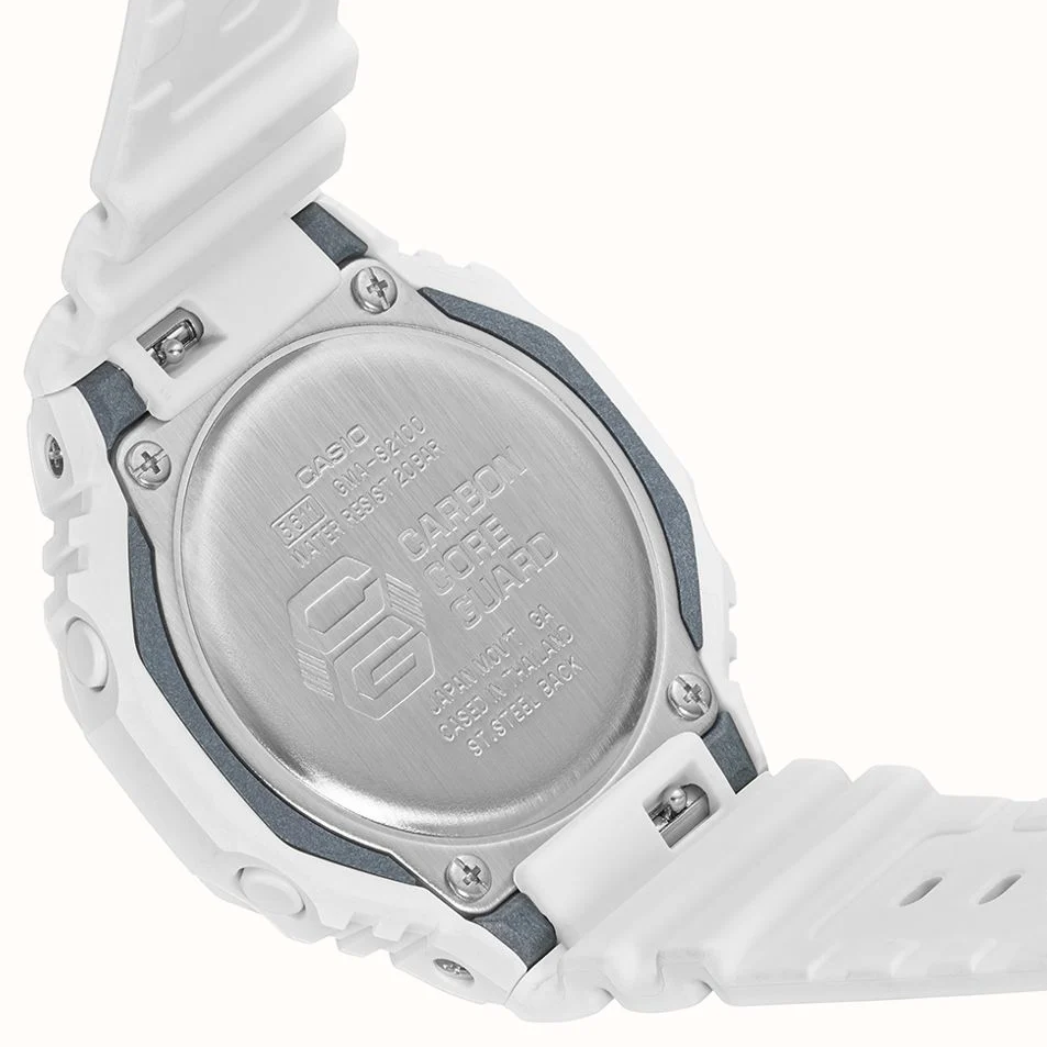 G-Shock White Mid-Size 200m Digital-Analog Sports Watch GMA-S2100-7A