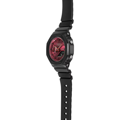 G-Shock Black/Burgandy Mid-Size 200m Digital-Analog Watch GMA-S2100RB-1A