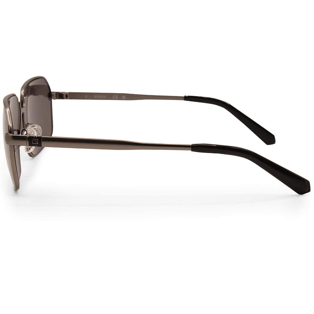 Guess Matte Gunmetal/Grey Smoke Men's Designer Sunglasses GU00071 09A