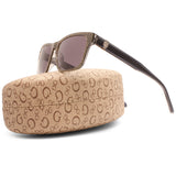 Guess Shiny Black Patterned/Grey Smoke Unisex Fashion Sunglasses GU00074 05A
