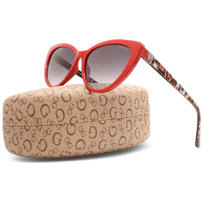 Guess Shiny Red/Smoke Gradient Women's Fashion Sunglasses GU5211 66B