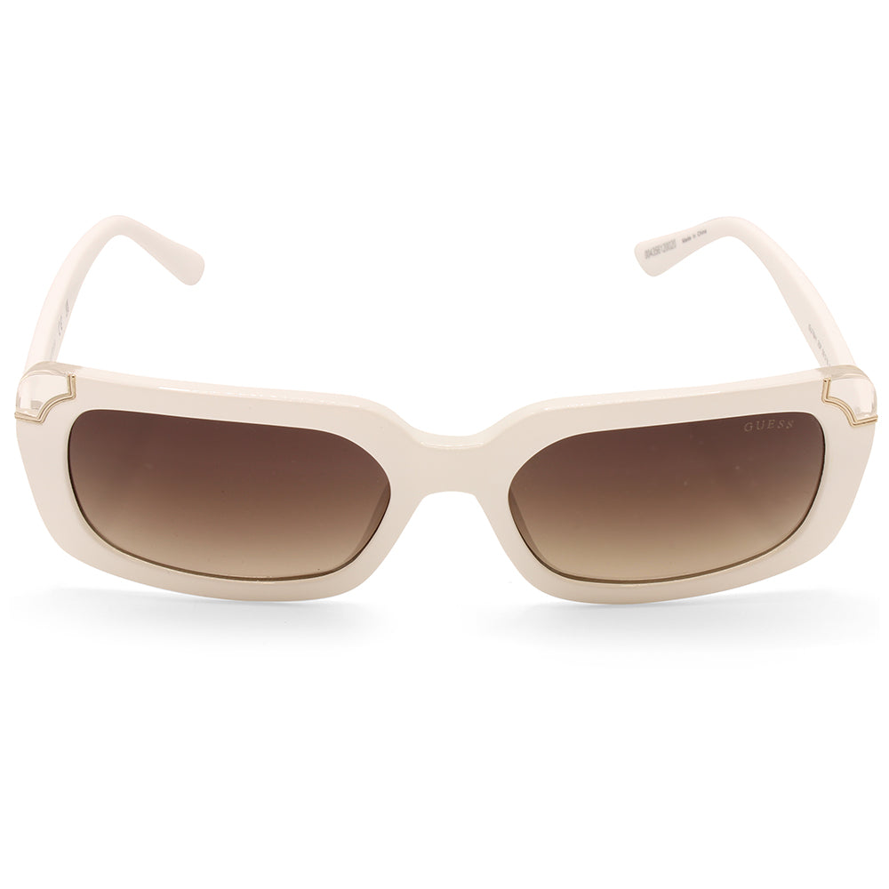 Guess Shiny Ivory/Brown Gradient Women's Designer Sunglasses GU7841 25F